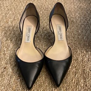 Jimmy Choo Black leather heel